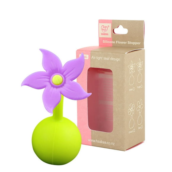 Accesorio Tapón flor de silicona para recolector Morado