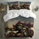 thumbnail image 1 of 3pcs Dystrykt 9 Sci-Fi Alien Warrior Pattern Digital Print Set 100% Polyester Light Beige-Friendly Fabric, 1 of 1
