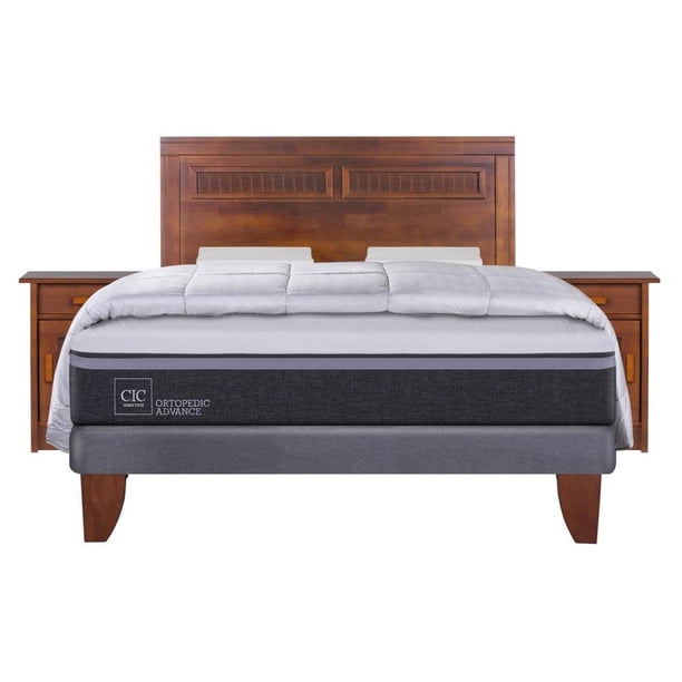 Cama Europea Europea Ortopedic Advance 2P Bn Milan Alm 2 Plaza Base Normal