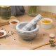 thumbnail image 4 of Set de mortero y maja HIC Kitchen Carrara Marble, 4 of 7