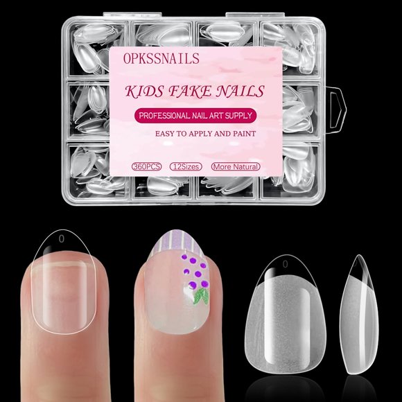 Uñas postizas OPkssnails - Forma almendra mediana, transparentes