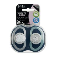 Vital Baby - Pack 2 Chupetes 6-18 Meses Unisex Nocturno Vitalbaby