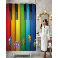 Mylhogar - Cortina De Baño Tela Género + Forro Impermeable