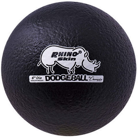 Piel De Rinoceronte Dodgeball Champion Sports, Color Negro, 15 Cm
