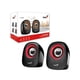 thumbnail image 3 of Parlantes Para Pc 2.0 Usb Jack 3.5 Negro Rojo Q160, 3 of 5