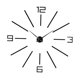 thumbnail image 2 of Moderno Reloj De Pared 3D Grande Números Letras DIY Pegatinas 3D Reloj Negro, 2 of 5