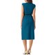 thumbnail image 3 of INSPIRE CHIC Vestido Elegante de Mujer con Mangas Cortas y Cinturón para el Trabajo Vestidos Tubo Azul Lago M, 3 of 6