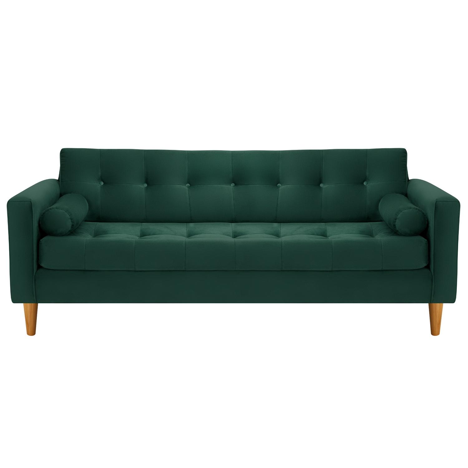 Bodevir - Sofa Retro 3Cg Felpa 04 Verde Botella