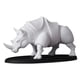 thumbnail image 4 of Escultura De Rinoceronte Modelo Animal Adorno De Escritorio De Oficina Decoración Navide?a Blanco, 4 of 5