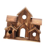 Ioensy - Casa De Pájaros De Madera, Decoración Rústica Para Jardín, Nido De Colibrí Para Jardín