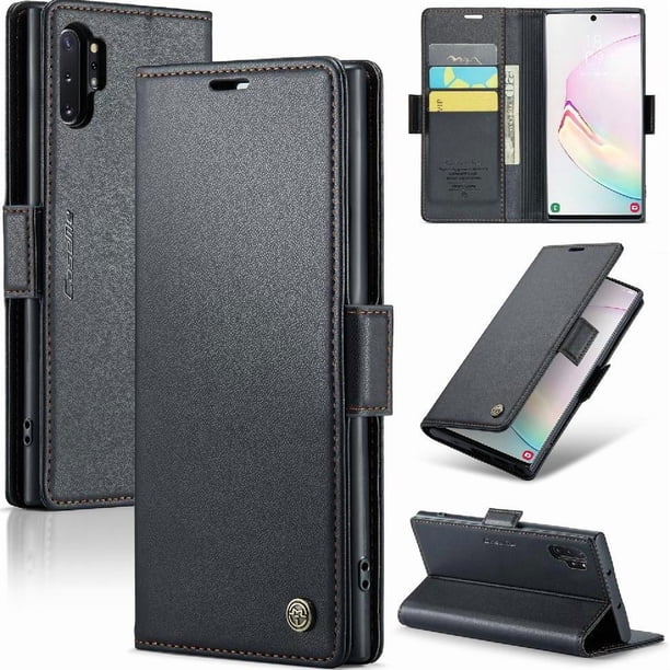 CaseMe tipo cartera Samsung Galaxy Note 10 Plus con cierre magnético, RFID, tarjetero, soporte, carga inalámbrica