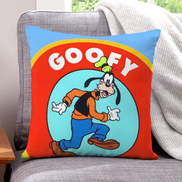 Goofy Fundas de almohada de terciopelo con tema, regalos de funda de almohada, decoración para el hogar, cojín de lanzar, regalo de cumpleaños para fans y parejas.56*56cm.