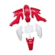thumbnail image 4 of Juego De Guardabarros Carenado Rojo Blanco Para Honda Crf50 XR50 Sdg SSR, 4 of 5