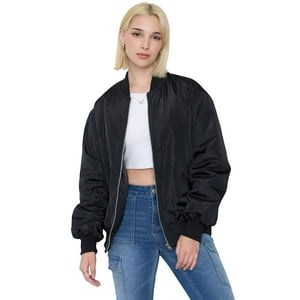 Chaqueta Mujer Bomber Básica Negro Corona