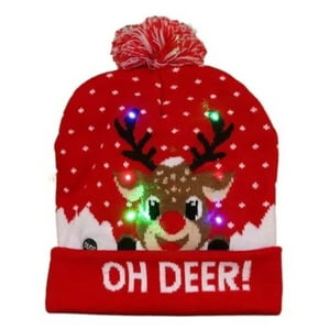 Citohome - Pack De 3 Gorros Santa Con Luces Led Surtidos