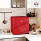 thumbnail image 2 of Minicongelador HOMCOM de 32 litros, compacto, vertical, con estante extraíble, color rojo, 2 of 9