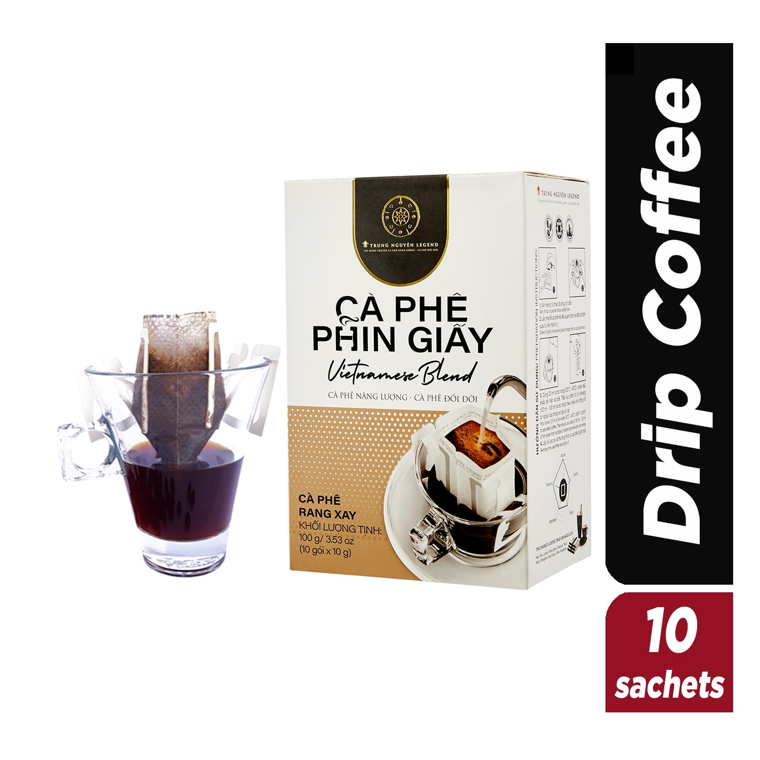 Café Molido Con Filtro Papel Drip Coffee Vietnamese Blend Trung Nguyen Legend