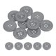 thumbnail image 1 of Uxcell 10pcs Botón de Costura 25mm 4 Agujeros Botones Redondos de Resina para Manualidades, Gris, 1 of 6