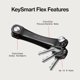 thumbnail image 2 of Llavero KEY SMART Flex de 8 llaves, negro, paquete de 2, 2 of 9