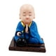 thumbnail image 3 of Figura De Pequeño Monje, Coche De Juguete Con Energía Solar, Cabeza De Bobble, Adorno De Coche De Juguete S Azul, 3 of 3