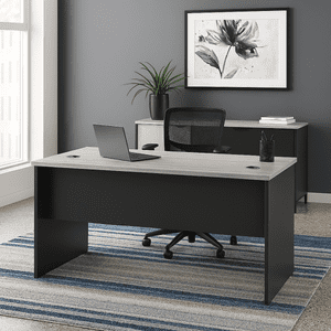 Muebles Santa Ana - Escritorio Recto 160 Esr160 Maple Con Gris