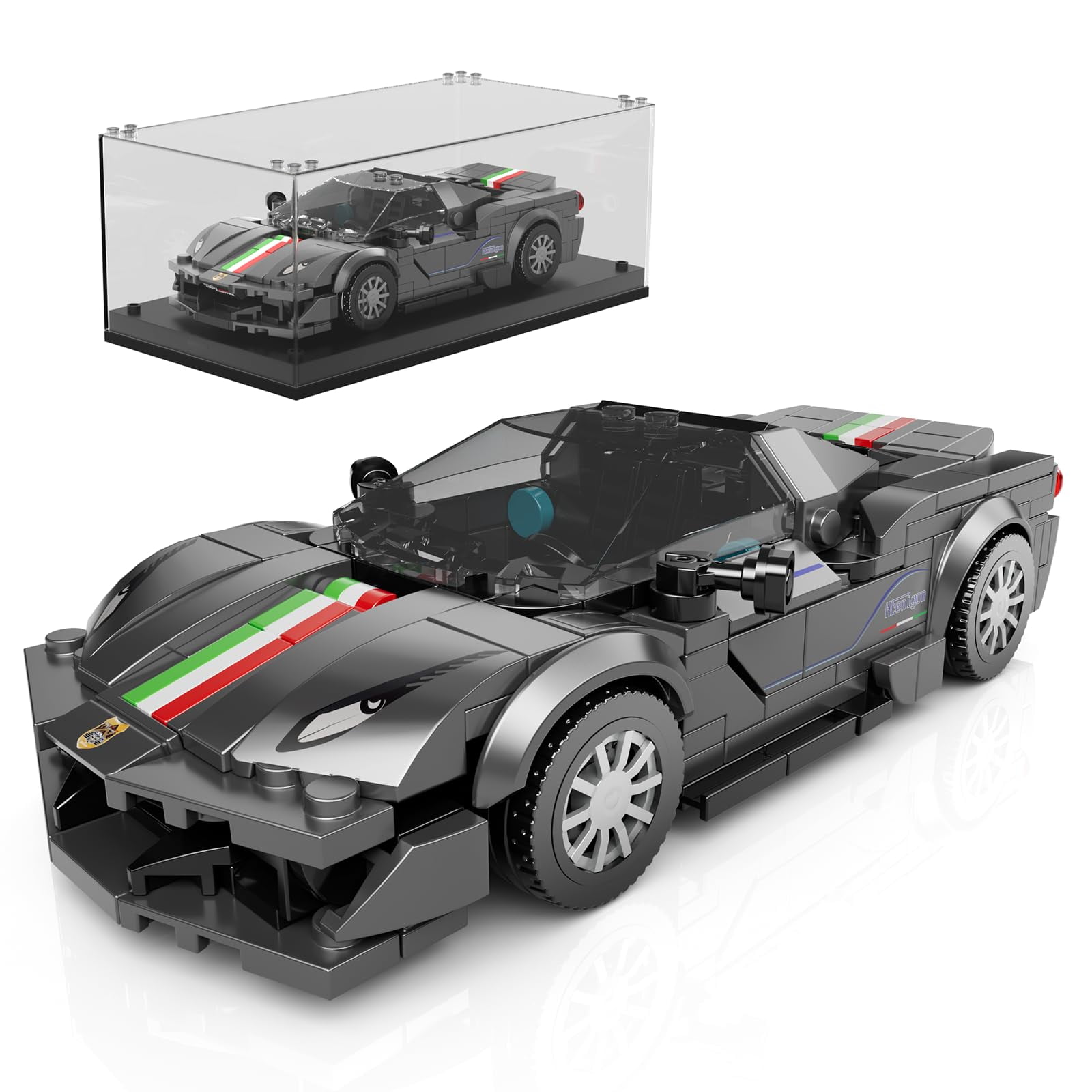 Mould King - Molde Para Juguetes De Construcción King Speed Champion Car Con Vitrina