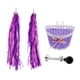 thumbnail image 1 of Niños Niñas Bicicleta Cesta Delantera Niñas Scooter Bicicleta Manillar Hooter Streamer Morado, 1 of 5