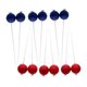 thumbnail image 3 of 6Pcs Ladder Toss Juego Pelota De Escalera Patio De Césped Al Aire Libre Juego De Playa Pelotas De Golf Rojo Y Azul, 3 of 5