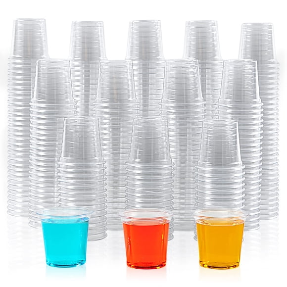 Vasos de plástico para chupito Lilymicky, 30 ml, 1000 unidades, transparentes