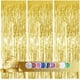 thumbnail image 1 of 3 cortinas con flecos de oropel metálico dorado, 1 m x 2 m, serpentinas doradas para fotomatón, accesorios para fotomatón, para fiestas, despedidas de soltera, cumpleaños, Navidad y Año Nuevo., 1 of 7