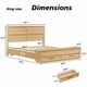 thumbnail image 2 of Cama King Size con cabecera geométrica 3D y banco de almacenamiento - almacenamiento de 4 cajones, muebles modernos de dormitorio, 2 of 6