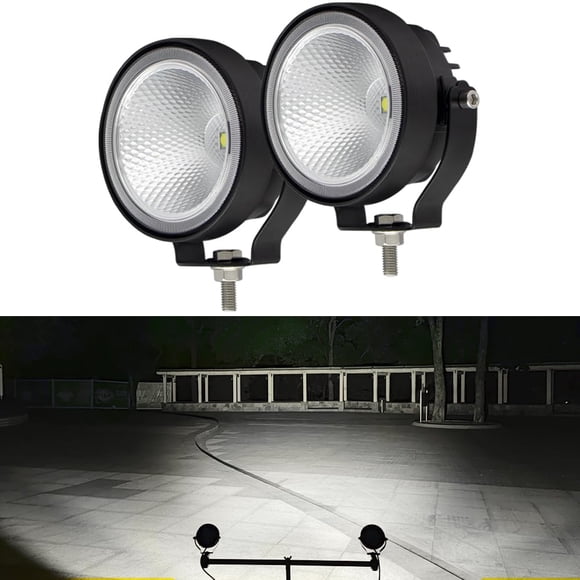 Faros antiniebla redondos LED para conducción todoterreno, 30 W, 6000 lm, 12-30 V, 4 pulgadas