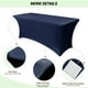 thumbnail image 3 of Mantel Obstal Stretch Spandex de 6 pies, azul marino, paquete de 2, 3 of 3