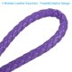 thumbnail image 4 of Llavero de cuero trenzado con funda de anillo de acero inoxidable, cordón de muñeca tejido de PU, púrpura, 4 of 5