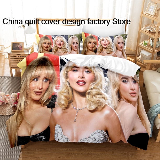 Sabrina CarpenterBedding Set Single Twin Full Queen King Size Bed Set Adult Kid Bedroom Duvetcover Sets parure de lit Bed CXGBed Sheets