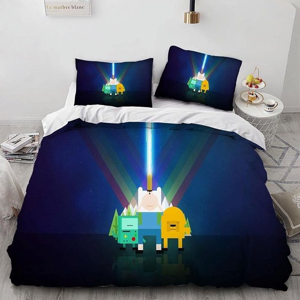 Adventure Finn Explore Time Anime Cover 3D Bedding Comforter Cover 3 Pcs Bedding Set