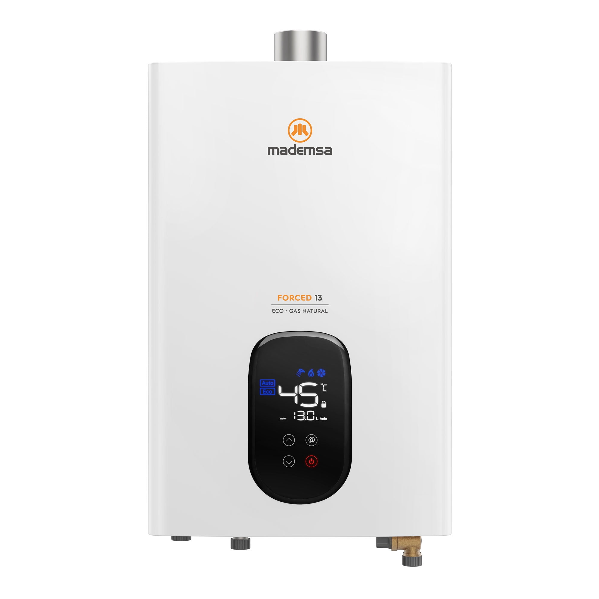 Mademsa - Calefont Eléctrico Ionizado 13 Lts Gas Natural Forced Eco Gn