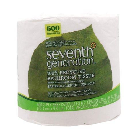 Seventh Generation - Papel Higiénico De Séptima Generación, 500 Hojas, 500 Unidades