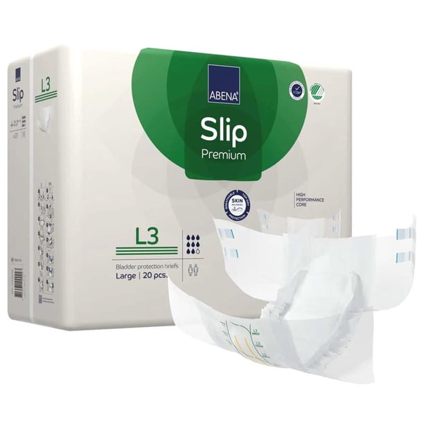 Calzoncillo para incontinencia Abena Slip Premium L3, gran capacidad de absorción, 40 unidades