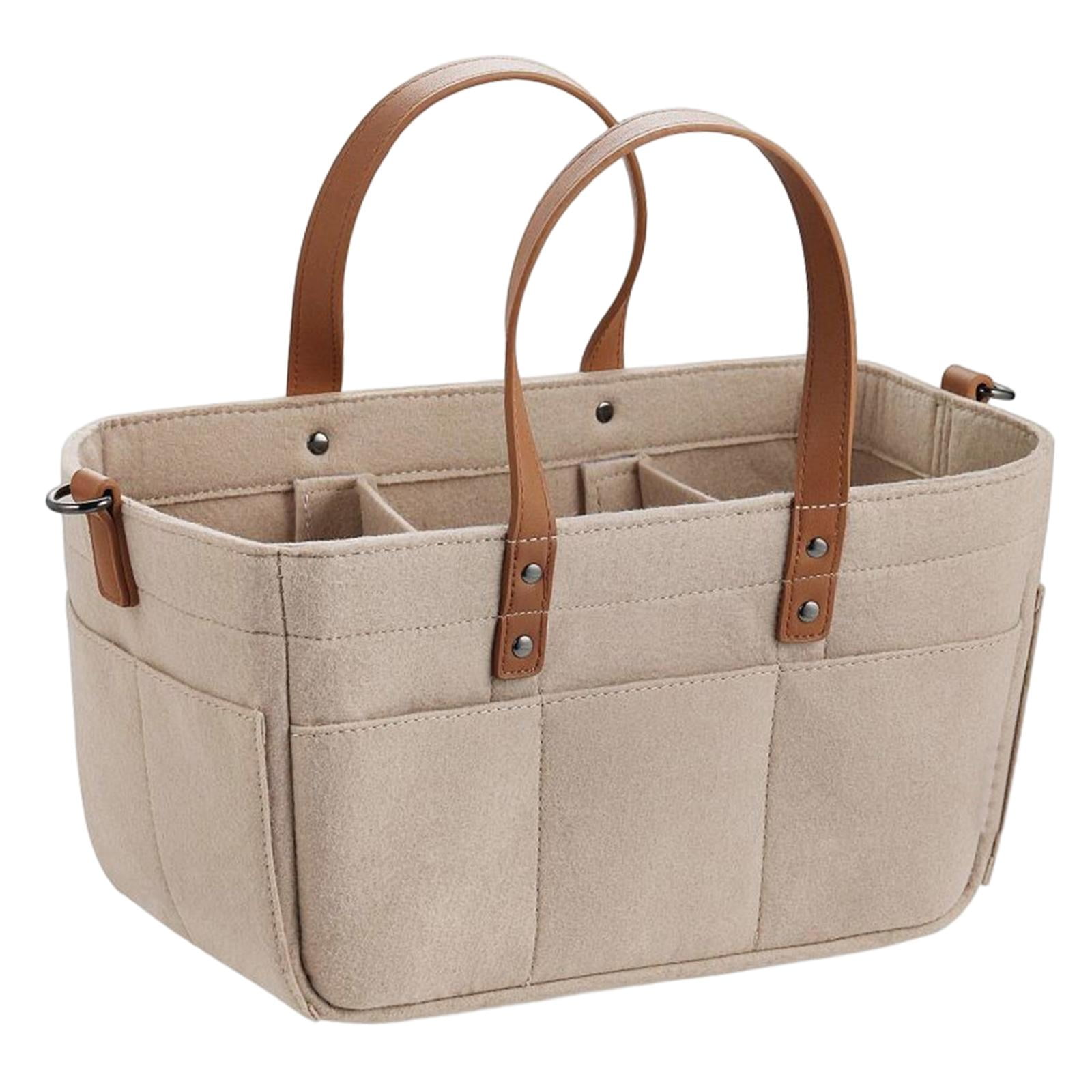 Magideal - Bolsa De Pañales De Tela De Fieltro, Calcetines, Bolsa De Almacenamiento De Ropa, Bolsa De Viaje Ligera Para Pañales De Bebé, Organizador De Productos , Khaki Caqui