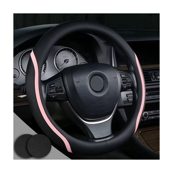 Cubierta para Volante Muamos 38 cm Negro y Rosa