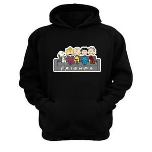 Genérico - Polerón Canguro Friends Negro Talla Xs Unisex