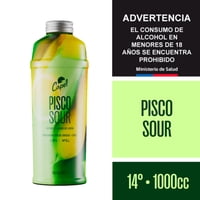 Cóctel Pisco Sour 14° Botella 1 L Capel