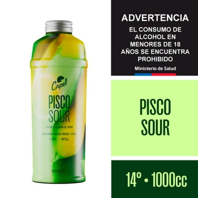 Cóctel Pisco Sour 14° Botella 1 L Capel