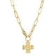 thumbnail image 1 of Collar con forma de cruz gruesa James Michelle, 45 cm, PVD dorado, 1 of 5