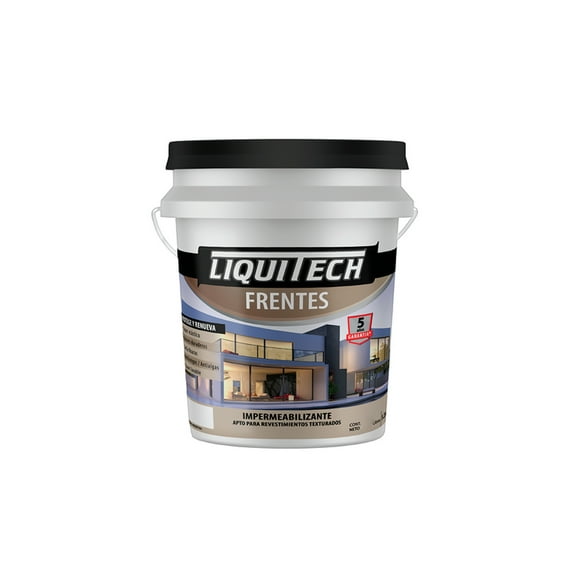Impermeabilizante para frentes y muros Liquitech 4 Lts./Negro