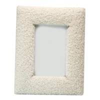 Magideal - Marco De Fotos De Escritorio, Marco De Fotos Para Colgar En La Pared, Soporte De Fotos De Madera Y Felpa, Marco De Fotos Decorativo Para Estantería De Blanco