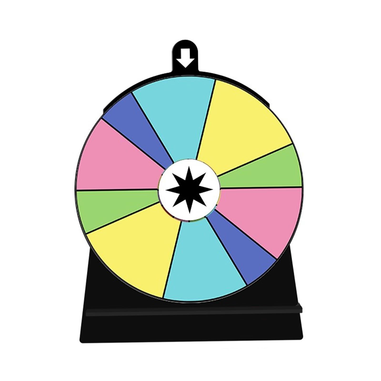 Magideal - Rueda Giratoria De Colores Acrílico Editable Con Soporte Juego De Beber Para Adultos Para Reuniones De Espectáculos Pub Tiendas 10 Ranuras