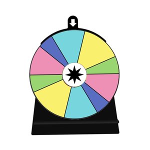 Magideal - Rueda Giratoria De Colores Acrílico Editable Con Soporte Juego De Beber Para Adultos Para Reuniones De Espectáculos Pub Tiendas 10 Ranuras
