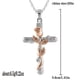 thumbnail image 2 of 1pc Stylish Floral Cross Pendant Necklace - Perfect for Casual and Formal Occasions, 2 of 5